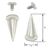 Punk Rock kúpos dísz szegecs  26 mm - NIKKEL